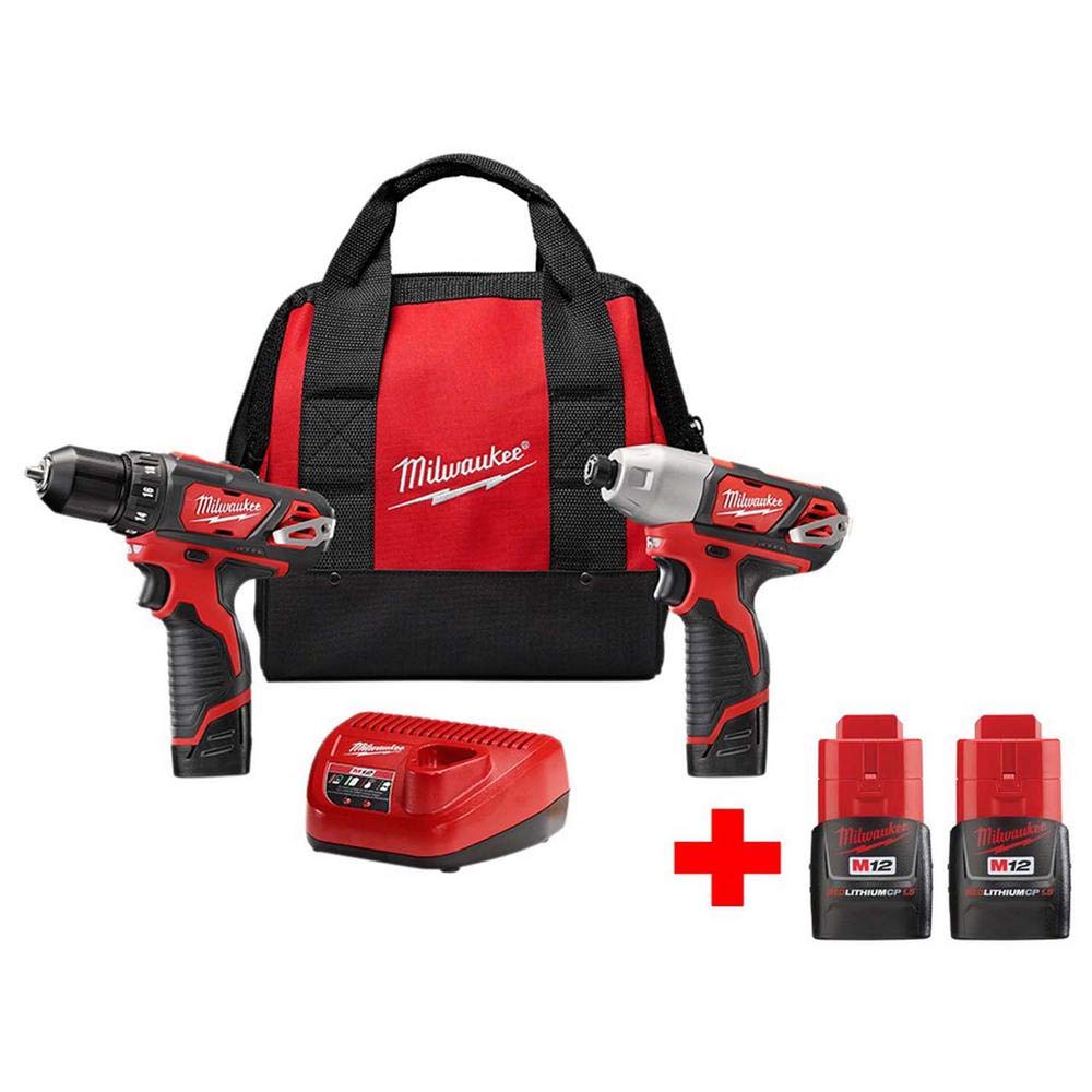 Foto 2 pulgar | Kit Combinado De Taladro Inalámbrico Y Destornillador De Impacto Milwaukee M12 - Venta Internacional.