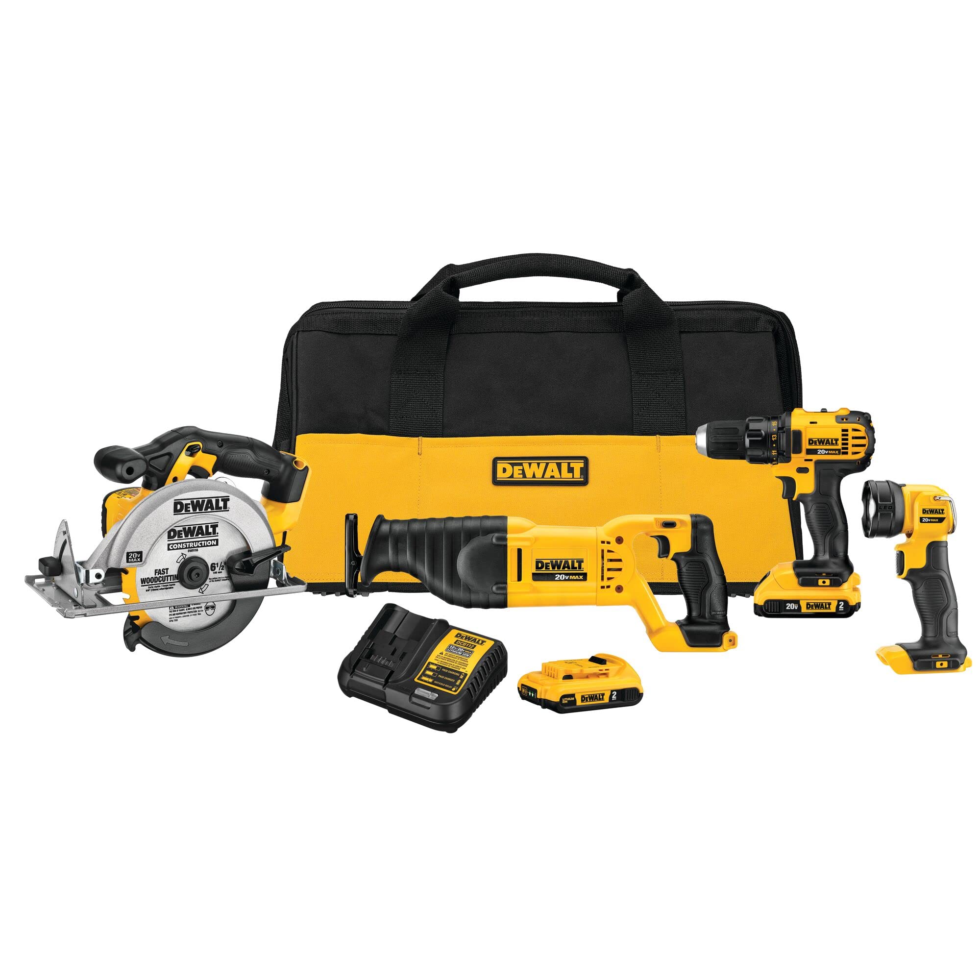Foto 2 pulgar | Kit Combinado De Herramientas Eléctricas Dewalt 20v Max Para 4 Herramientas Con 2 Baterías - Venta Internacional.