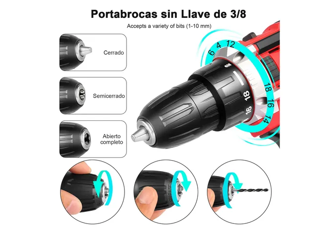 Foto 4 pulgar | Xtellar Kit Premium Desatornillador Eléctrico Inalámbrico Con 2 Baterías