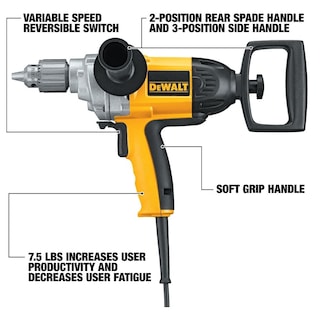 Foto 2 | Taladro Eléctrico Dewalt Con Mango De Pala De 1/2 Pulgada, 9 A, 120 V, Dw130 V - Venta Internacional.