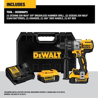 Foto 2 | Taladro Percutor Dewalt Dcd996p2 20v Max Xr Sin Escobillas De 3 Velocidades - Venta Internacional.