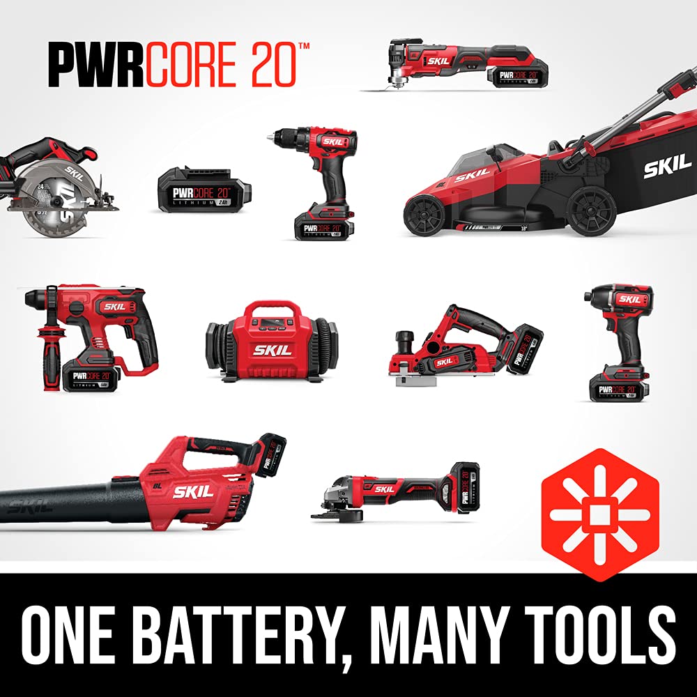 Foto 6 pulgar | Perforador Percutor Skil Hd527802 20v 2.0ah Pwrcore 20 Litio - Venta Internacional.