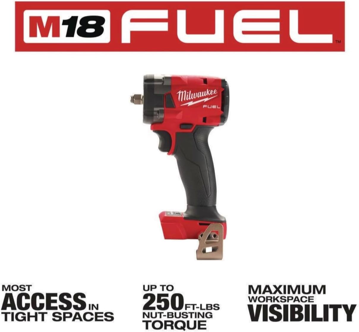 Foto 4 pulgar | Llave De Impacto Compacta Milwaukee M18 Fuel 18 V 3/8'' - Venta Internacional.