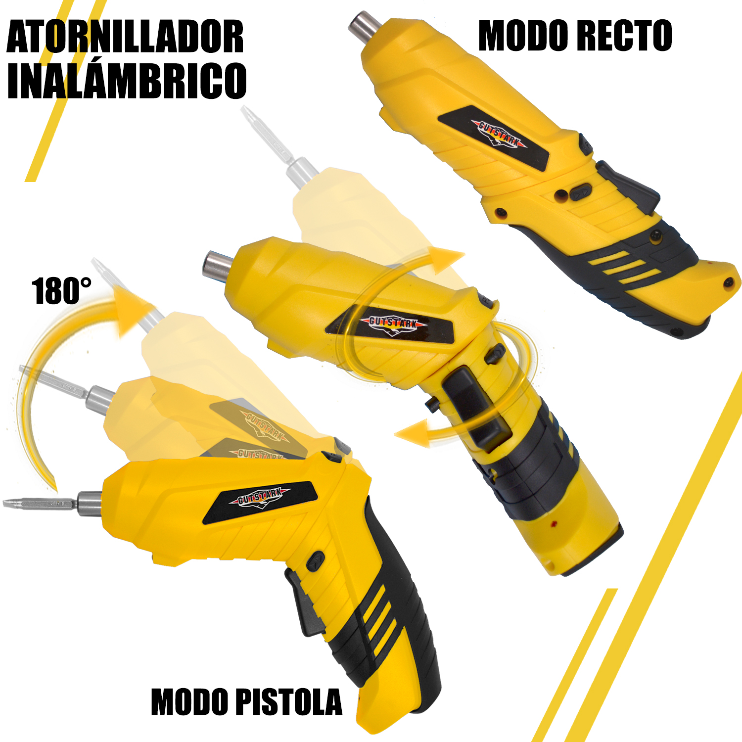 Foto 4 pulgar | Kit 45 Piezas Gutstark de Atornillador y Desatornillador Inalámbrico 3.6V