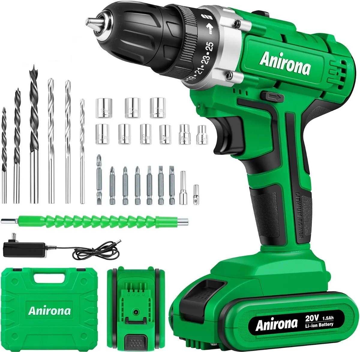 Taladro Atornillador Airona Aa2015-30 De 20v 1 Batería