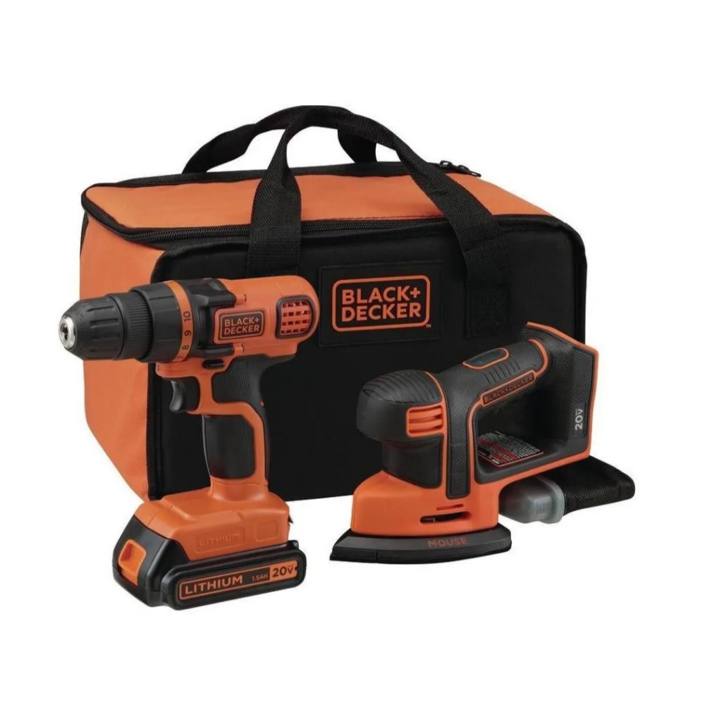 Taladro y Lijadora Black+Decker LD120SB Naranja