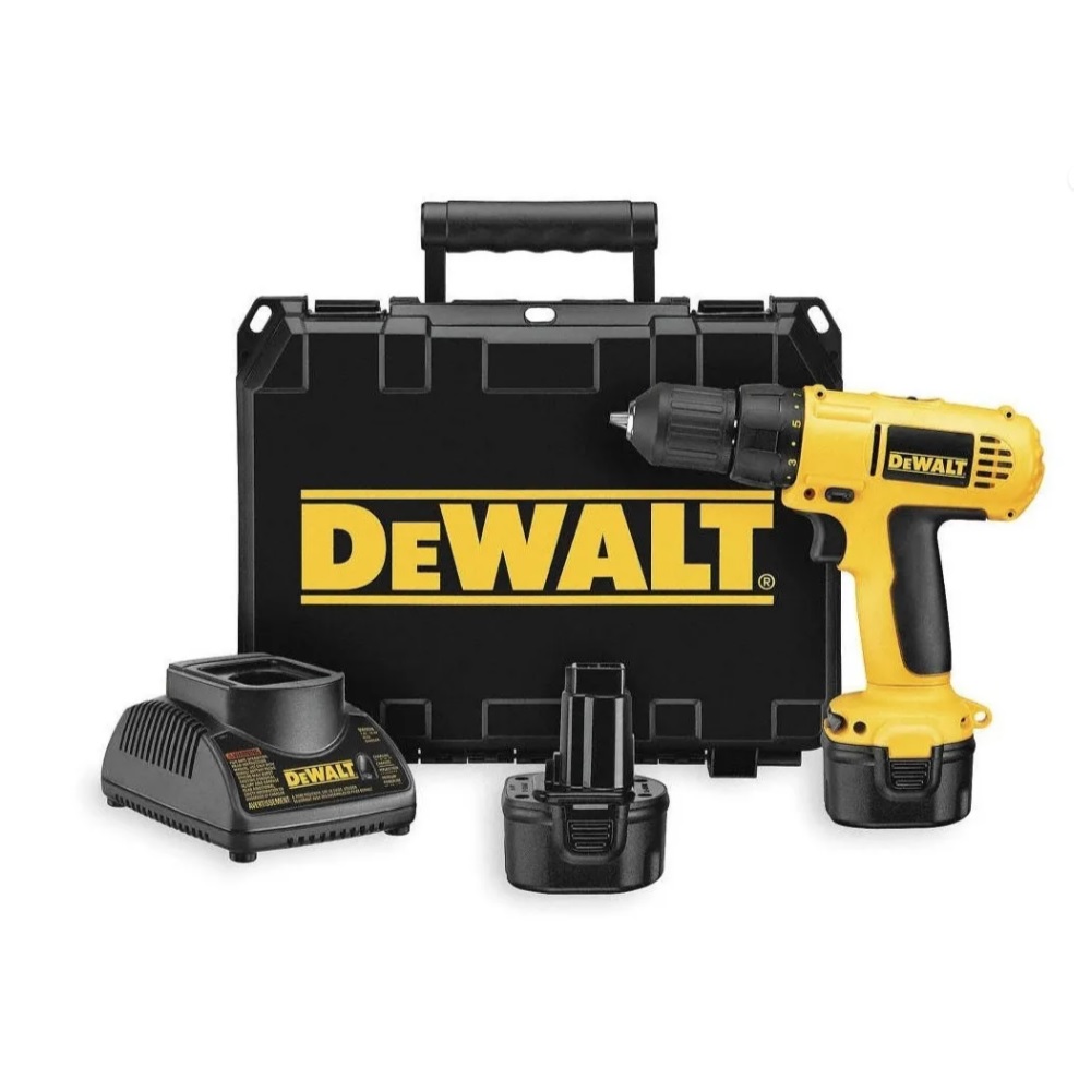 Taladro Destornillador DeWALT DC750KA color Amarillo 3/8 9,6 V Estuche Uso Rudo