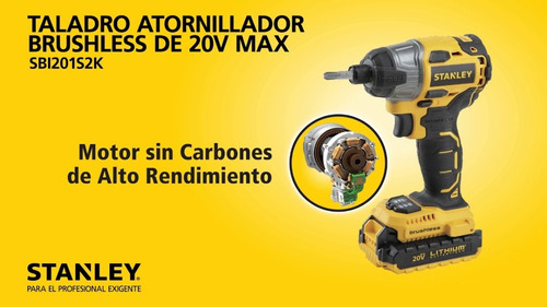 Foto 5 pulgar | Atornillador de Impacto Max 20v Stanley