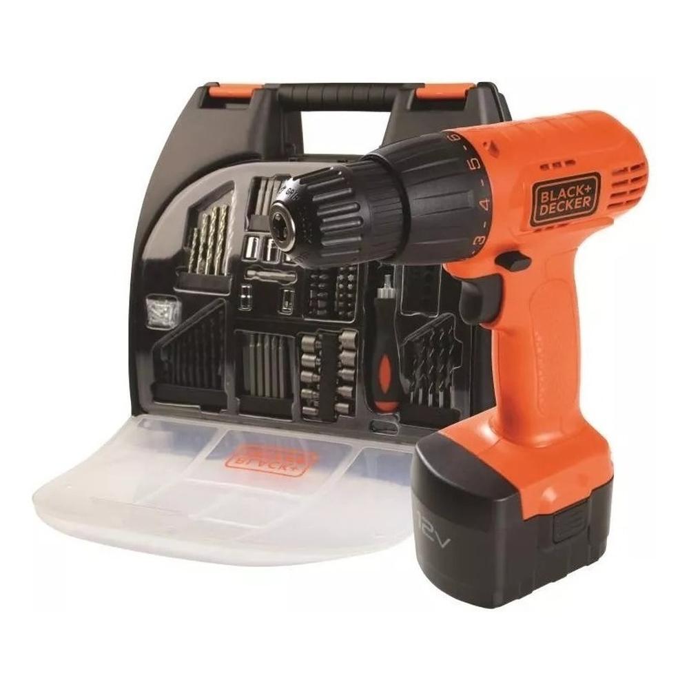 Foto 2 pulgar | Taladro Atornillador Inalámbrico Black+Decker Cd121k100 12v 101 con Accesorios