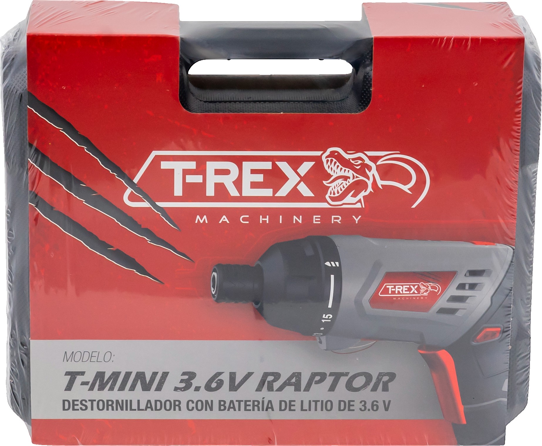 Foto 3 pulgar | Destornillador Eléctrico en Maletín T-Rex con Puntas Multiusos 3.6v 40 Piezas