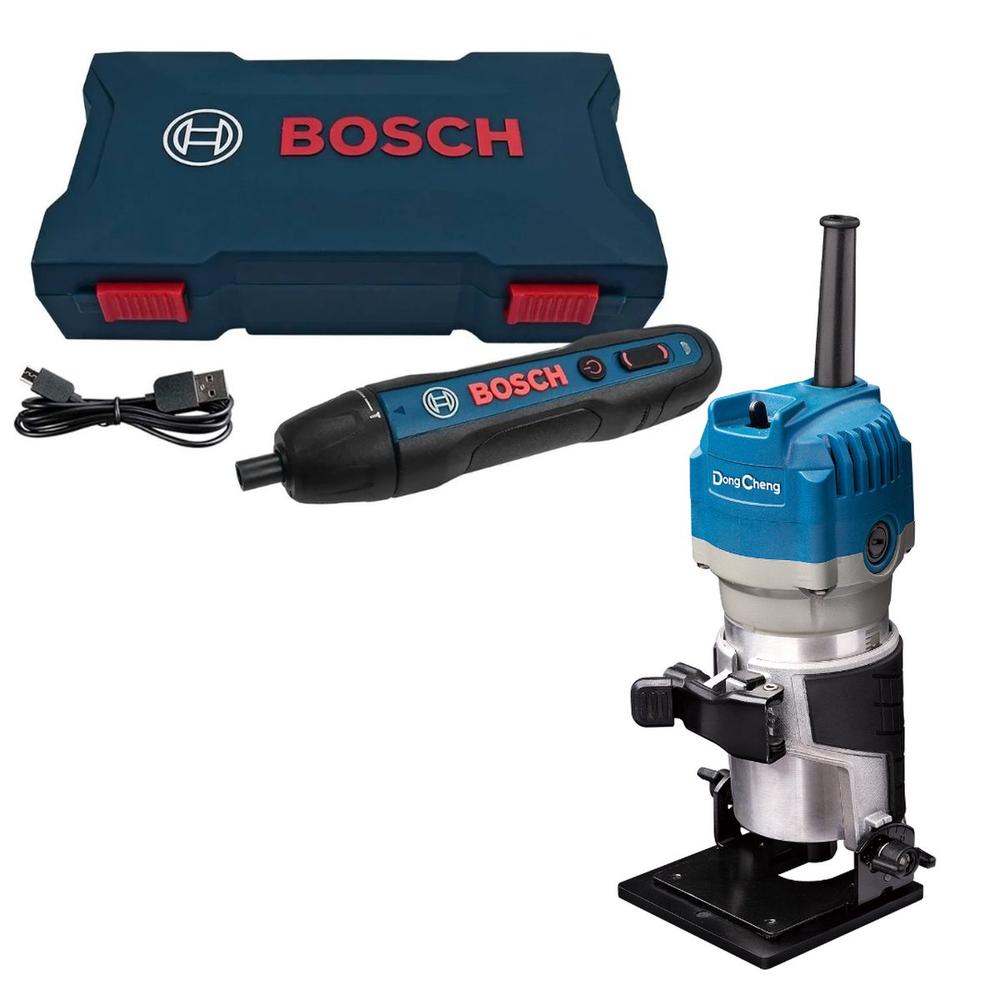 Atornillador Inalámbrico Bosch Go2 + Router Industrial Dc 550w