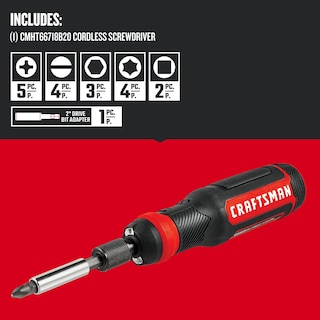 Foto 3 | Juego De Destornilladores Eléctricos Craftsman 4v 300 Rpm Con Cargador - Venta Internacional.