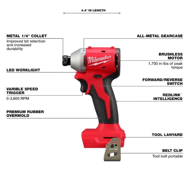 Foto 3 pulgar | Destornillador de Impacto Milwaukee de 18 v-Venta Internacional