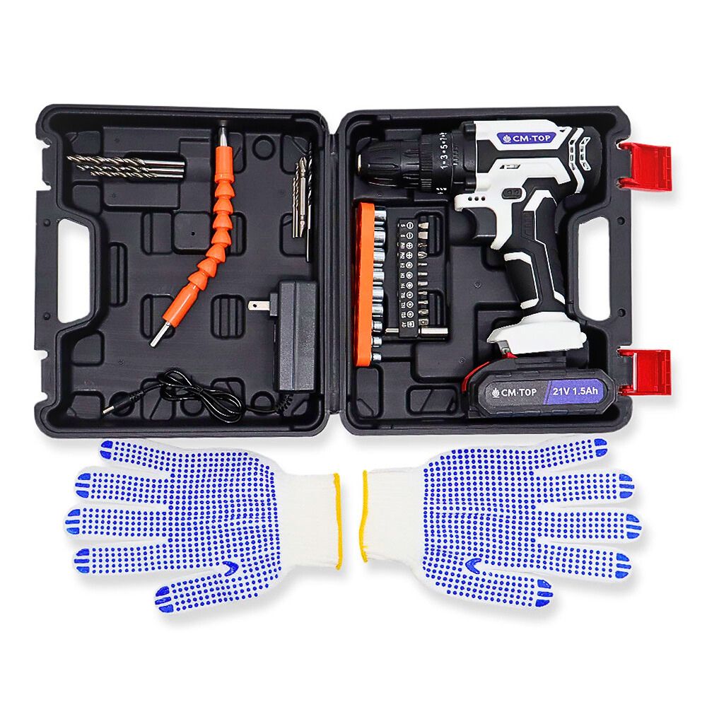 Foto 2 pulgar | Juego De Taladro Eléctrico Inalámbrico Portátil De 21 V, Destornillador De Impacto Con Batería Recargable De 1500 Mah