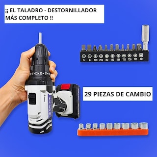 Foto 4 | Juego De Taladro Eléctrico Inalámbrico Portátil De 21 V, Destornillador De Impacto Con Batería Recargable De 1500 Mah