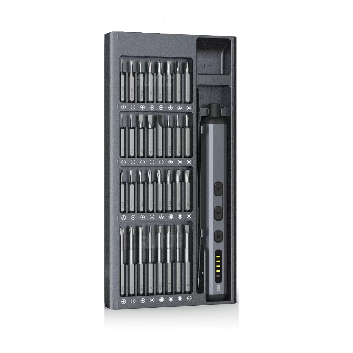 Foto 2 pulgar | Atornillador Eléctrico Kit De Desarmadores Inalámbrico Usb-c Eo Safe Imports Esi-17141-1 Negro