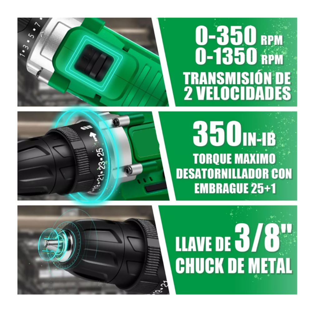 Foto 5 pulgar | Taladro Atornillador Belug Aa2015-30 De 20v 1 Batería