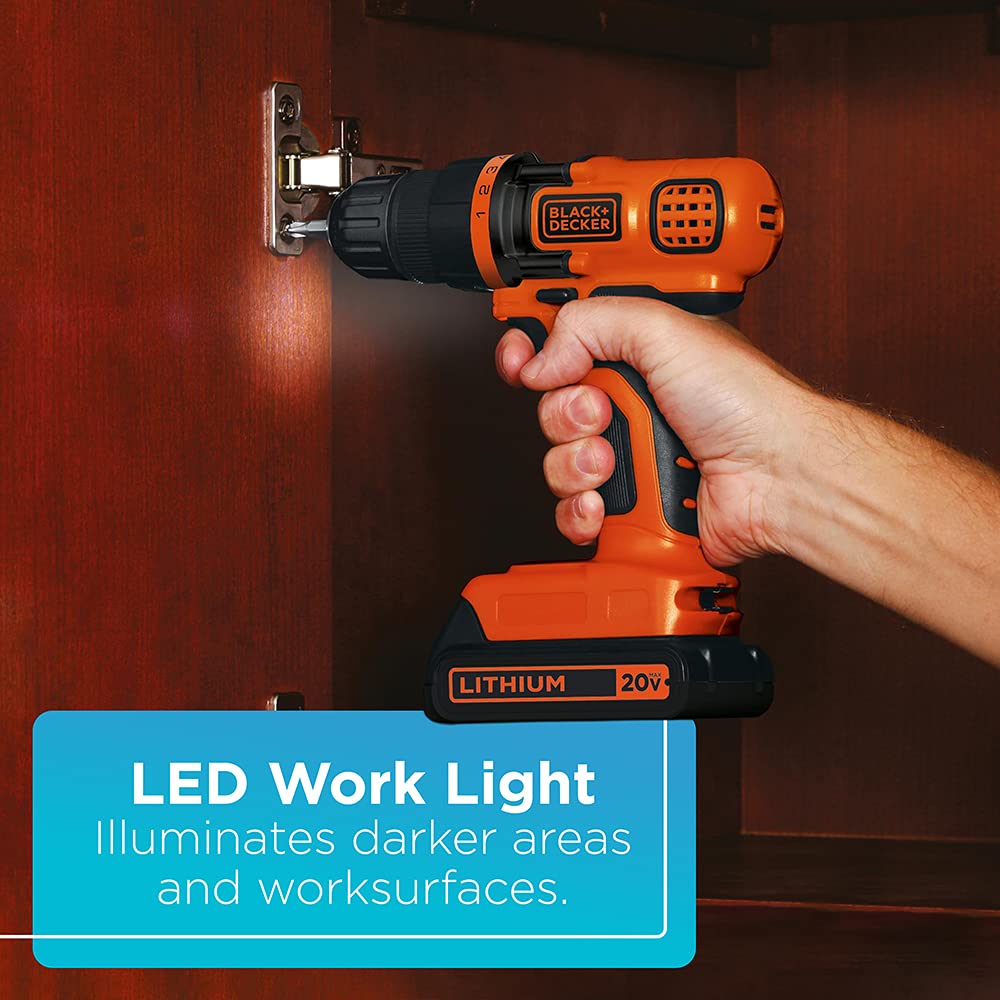 Foto 6 | Taladro Y Destornillador Inalámbricos Black+decker 20v Max Ldx120c - Venta Internacional.