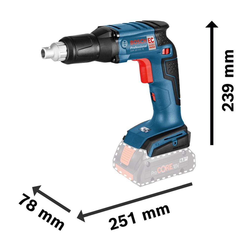 Foto 5 pulgar | Atornillador Bosch Inalámbrico Gsr 18v-ec Te 1/4' Drywall