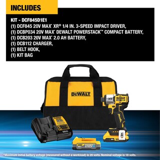 Foto 3 | Destornillador De Impacto Dewalt 20v Max Inalámbrico De 3 Velocidades Con Batería - Venta Internacional.