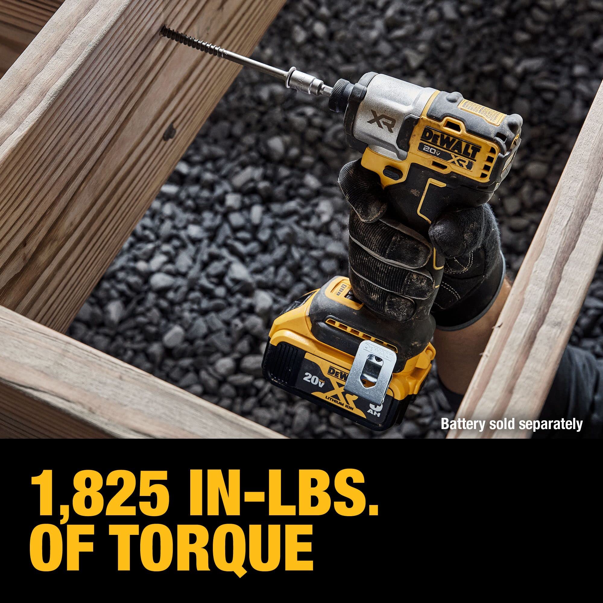 Foto 5 pulgar | Destornillador De Impacto Dewalt 20v Max Xr Sin Escobillas 1/4 De 3 Velocidades Dcf845b - Venta Internacional.