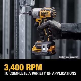 Foto 5 | Destornillador De Impacto Dewalt 20v Max Xr Sin Escobillas 1/4 De 3 Velocidades Dcf845b - Venta Internacional.
