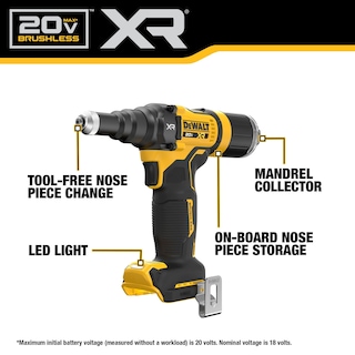 Foto 3 | Remachadora Inalámbrica Dewalt 20v Max Xr Dcf403d1 Con Batería - Venta Internacional.