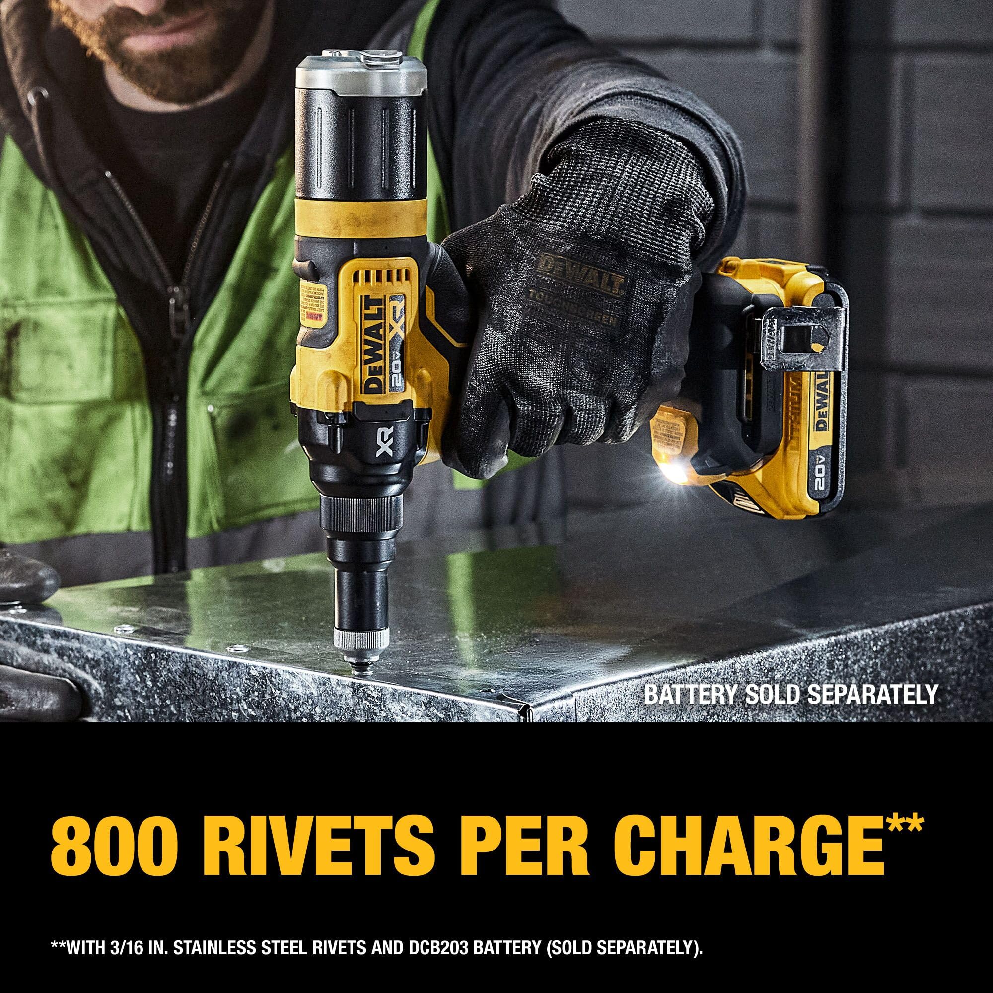 Foto 4 | Remachadora Inalámbrica Dewalt 20v Max Xr Dcf403d1 Con Batería - Venta Internacional.