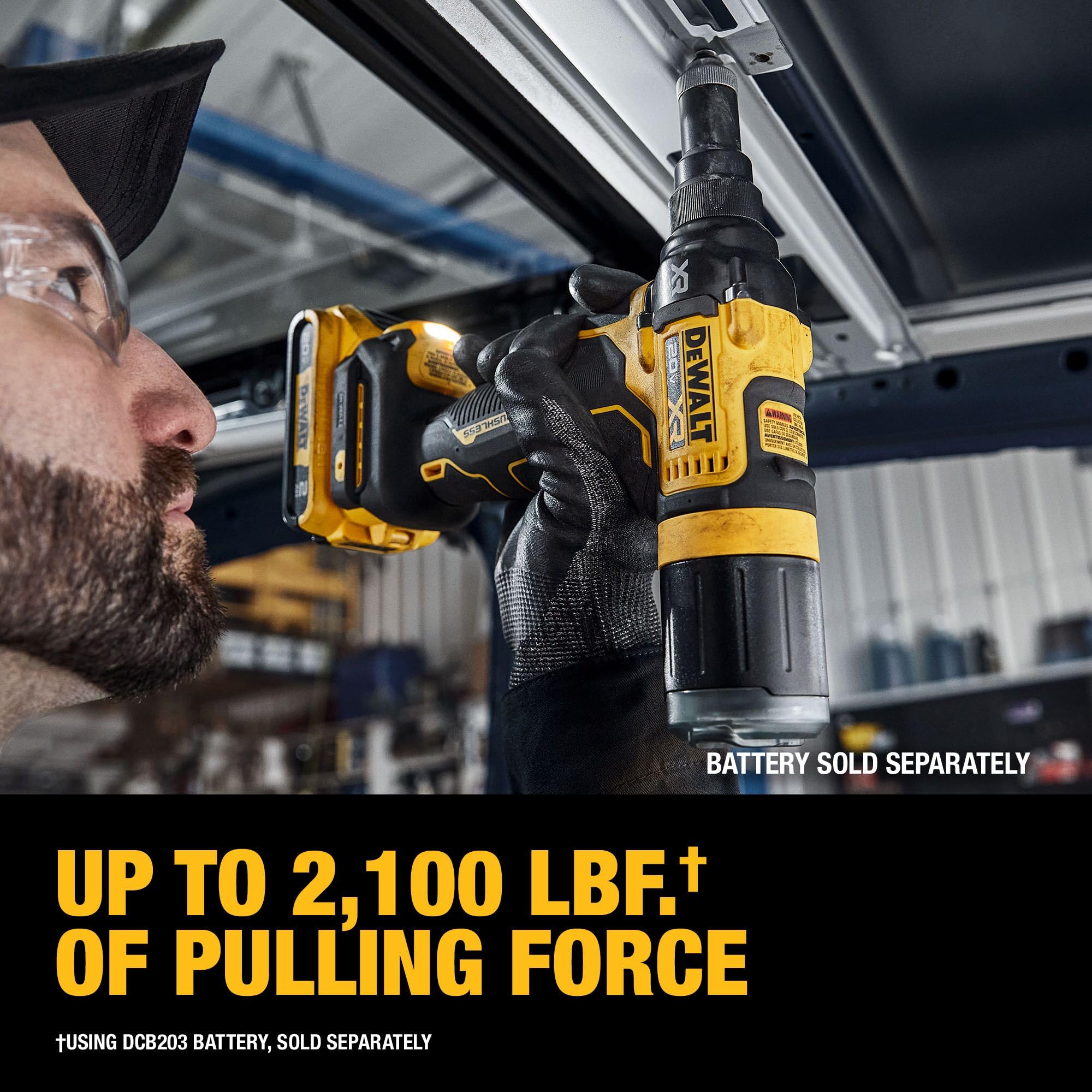 Foto 6 pulgar | Remachadora Inalámbrica Dewalt 20v Max Xr Dcf403d1 Con Batería - Venta Internacional.