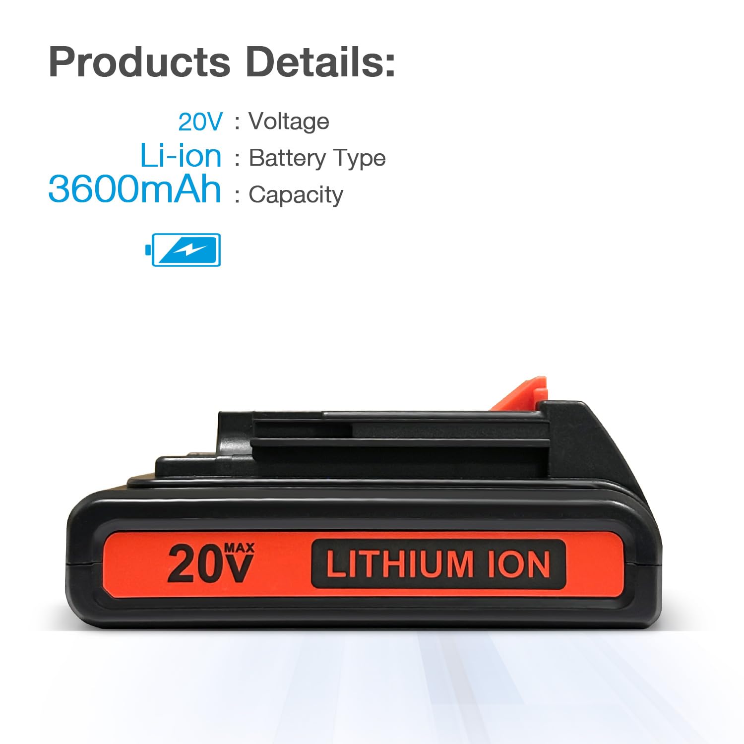 Foto 2 | Batería Powerextra Lbxr20 3.6 Ah 20 V Para Black & Decker, Paquete De 2 - Venta Internacional.