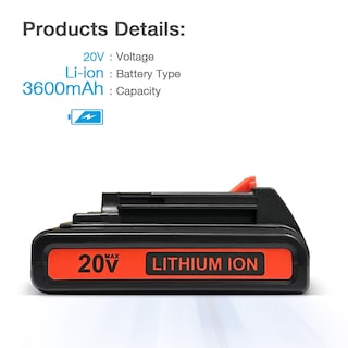 Foto 2 | Batería Powerextra Lbxr20 3.6 Ah 20 V Para Black & Decker, Paquete De 2 - Venta Internacional.