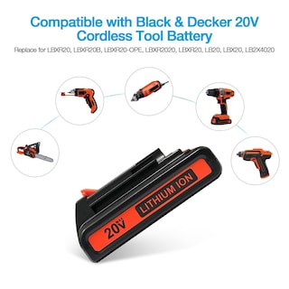 Foto 3 | Batería Powerextra Lbxr20 3.6 Ah 20 V Para Black & Decker, Paquete De 2 - Venta Internacional.