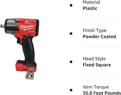 Foto 4 | Llave De Impacto Milwaukee M18 18 V Fuel 1/2 Torque Medio 2962-20 - Venta Internacional.