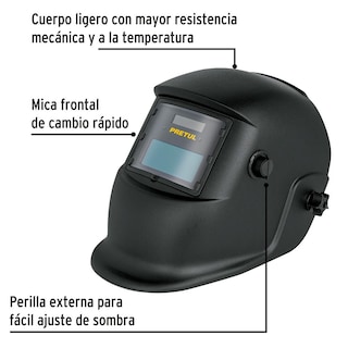 Foto 2 | Careta Electrónica Pretul Truper CAREL-11P color Negro para Soldar Sombra 11