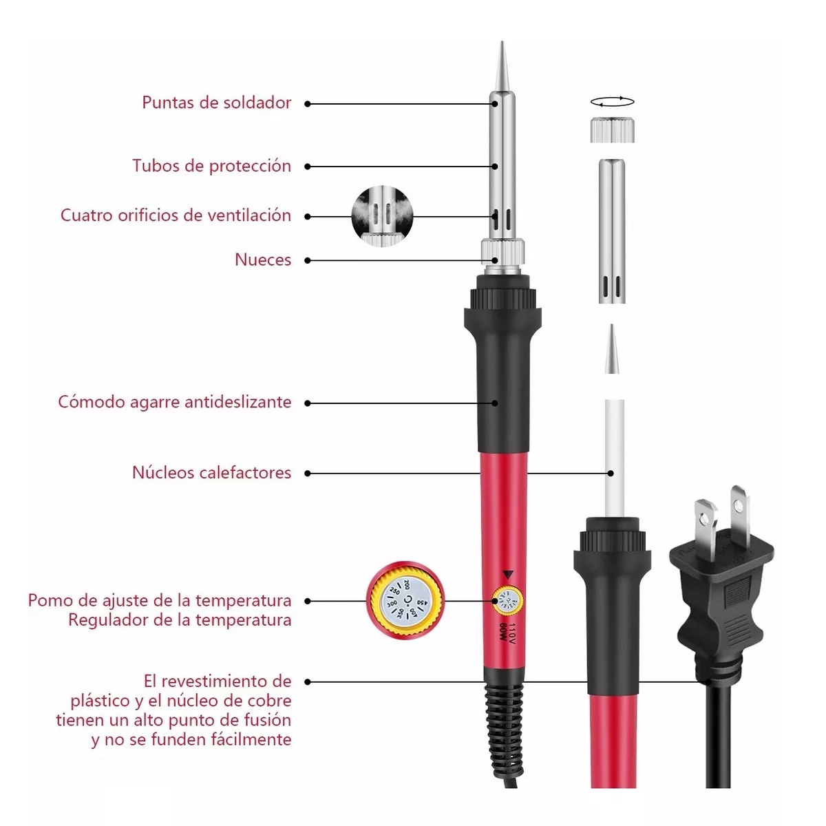 Foto 4 pulgar | Kit de Soldador Electrónico Eo Safe Imports ESI-4238 Multicolor