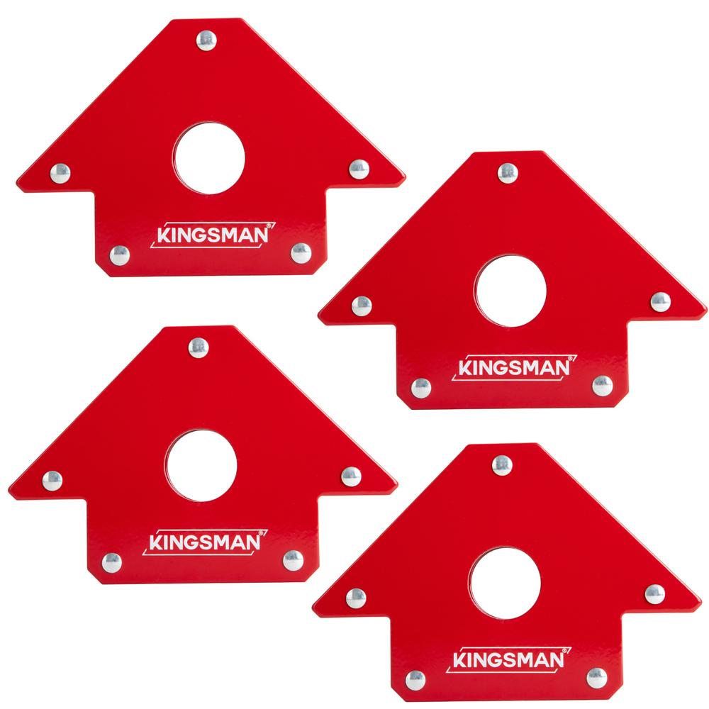 Foto 2 pulgar | Kit de 4 Escuadras Magnéticas Kingsman 4" 50 Lb 22 Kg Juego para Soldar
