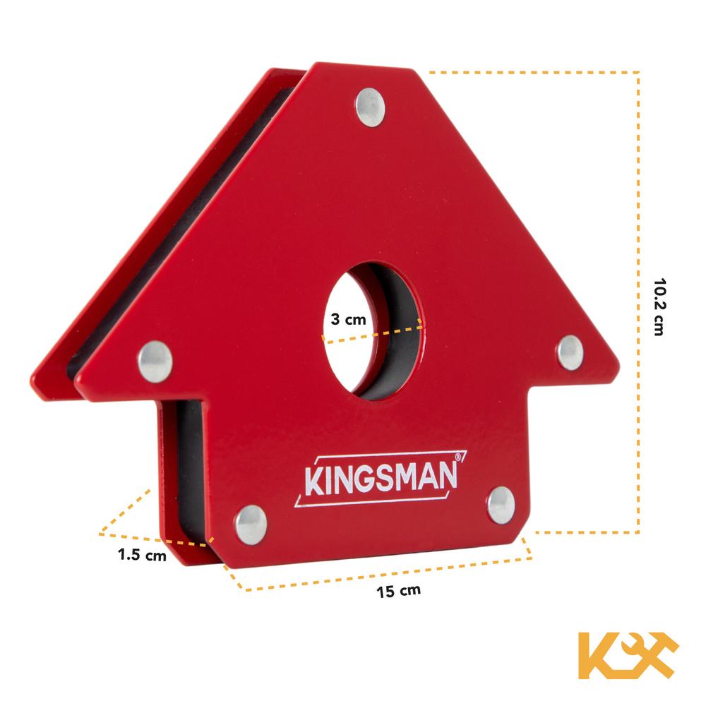 Foto 6 pulgar | Kit de 4 Escuadras Magnéticas Kingsman 4" 50 Lb 22 Kg Juego para Soldar