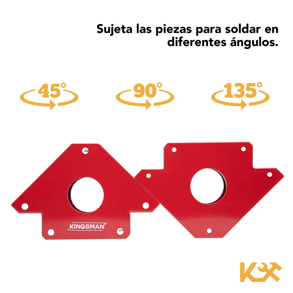 Foto 4 pulgar | Kit de 2 Escuadras Magnéticas 5" 50 Lb 34 Kg Juego para Soldar