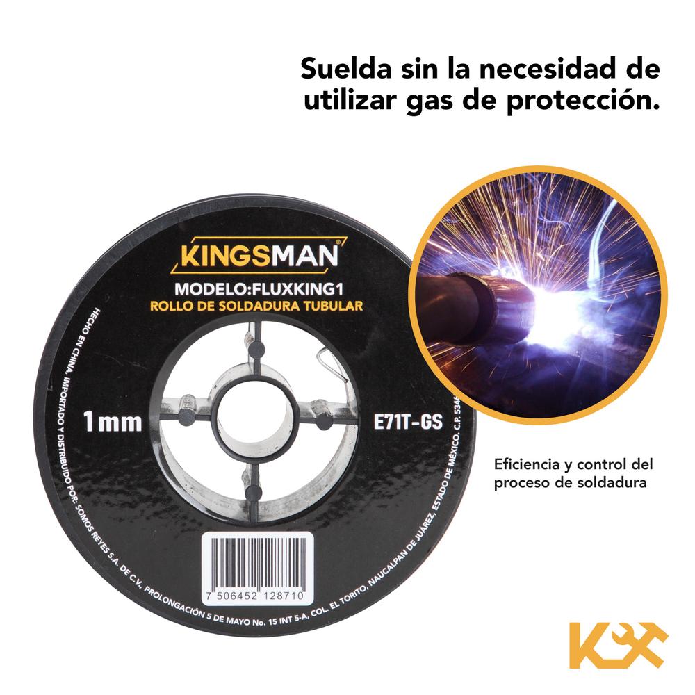 Foto 5 pulgar | Rollo de Soldadura Microalambre Kingsman 1 kg 1 mm Sin Gas