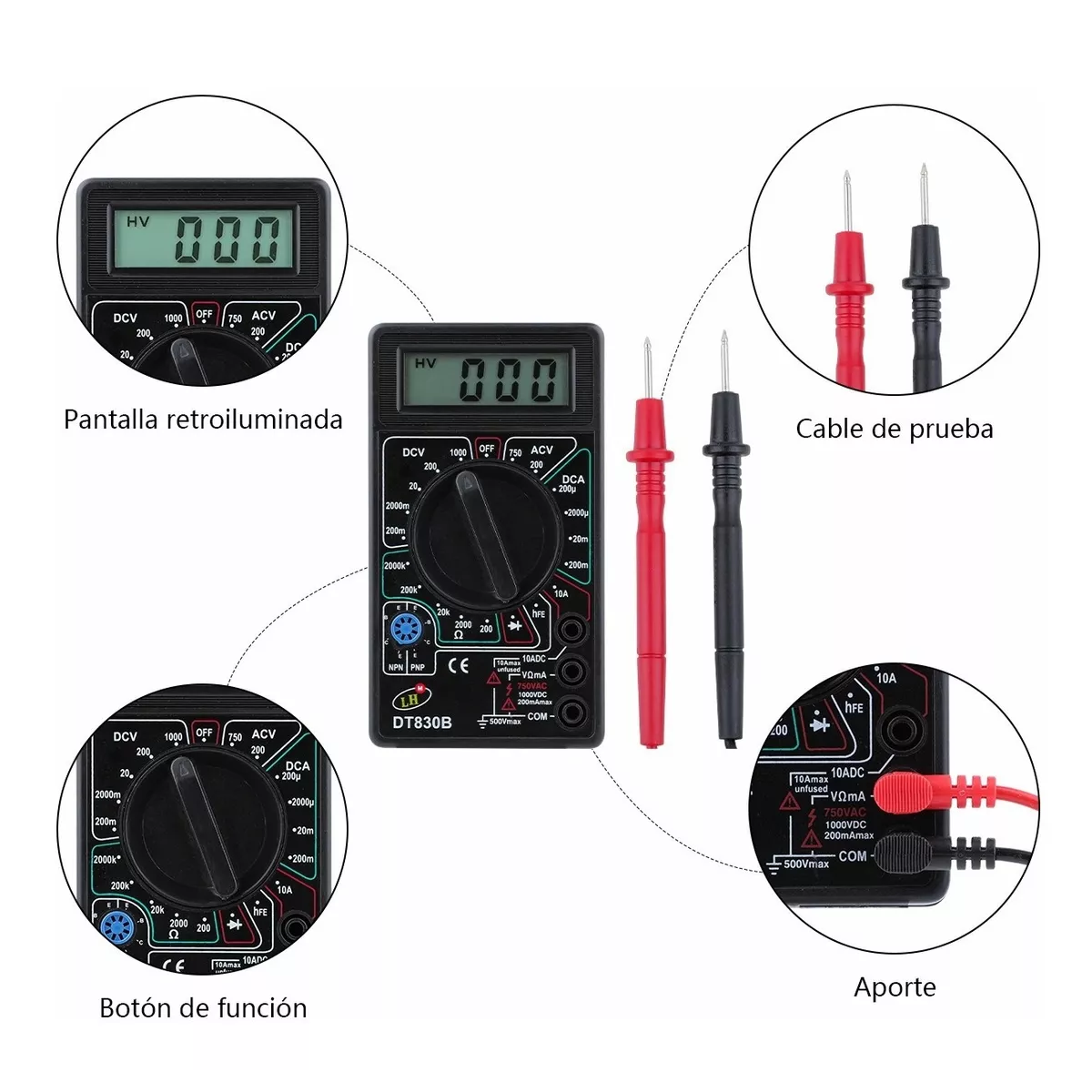 Foto 6 pulgar | Kit De Soldador Electrónica Con Multímetro Digital 110v 60w 15pzs Eo Safe Imports Esi-6959 Multicolor