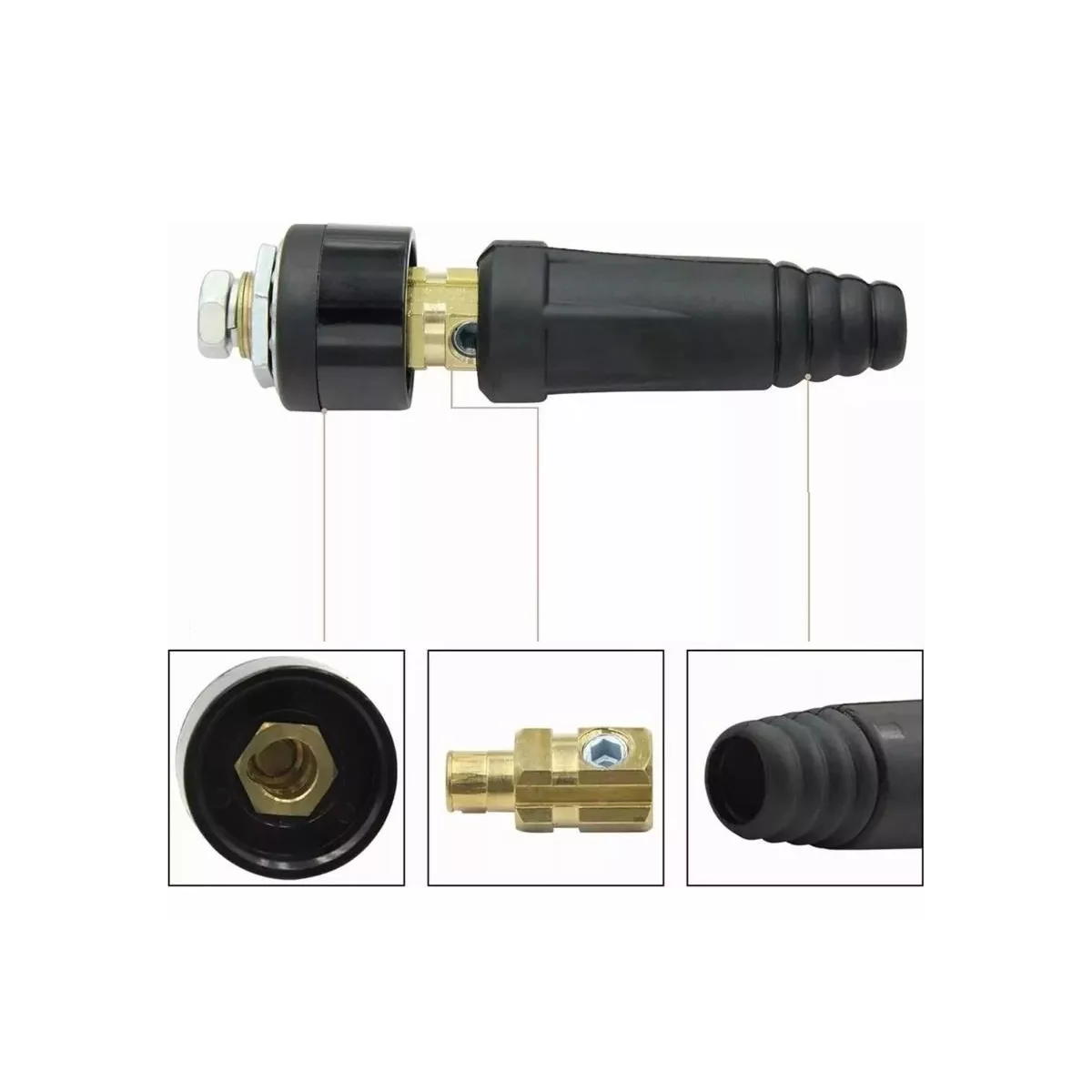 Foto 4 pulgar | Bornes para Soldadora Inversora 200amp Conector Rapido 2pz Eo Safe Imports Esi-8949 Multicolor