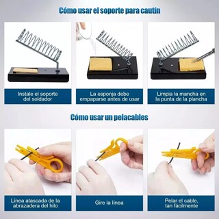 Foto 3 | Kit De Soldador Eléctrico de Temperatura Regulable Eo Safe Imports Esi-9555 Multicolor