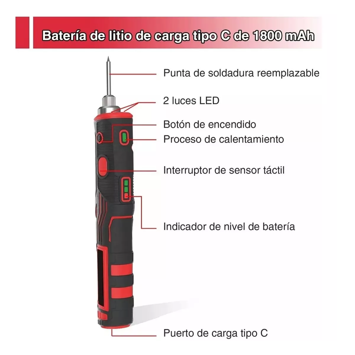 Foto 3 pulgar | Kit De Soldador Recargable Inalámbrico  Eo Safe Imports Esi-15016 Multicolor