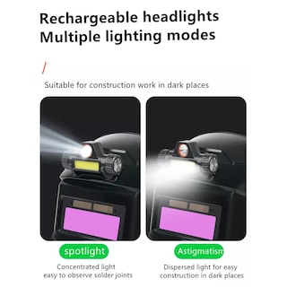 Foto 4 | Linterna Frontal Recargable Welding Mask Ververhead Con Modo De 2 Luces - Venta Internacional.