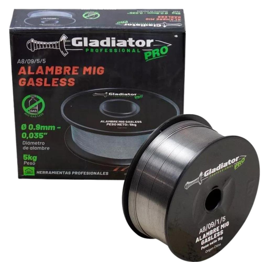 Microalambre Flux Mig 0.9 Mm. 0.35' 5 Kg. Gladiator