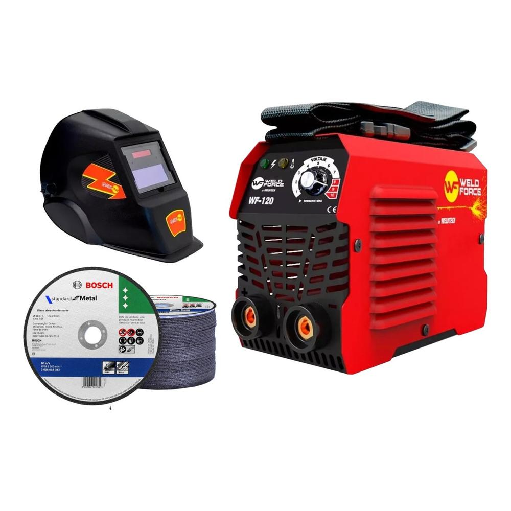 Soldador Inversor 120amp Electrodo Weld Force + Regalos