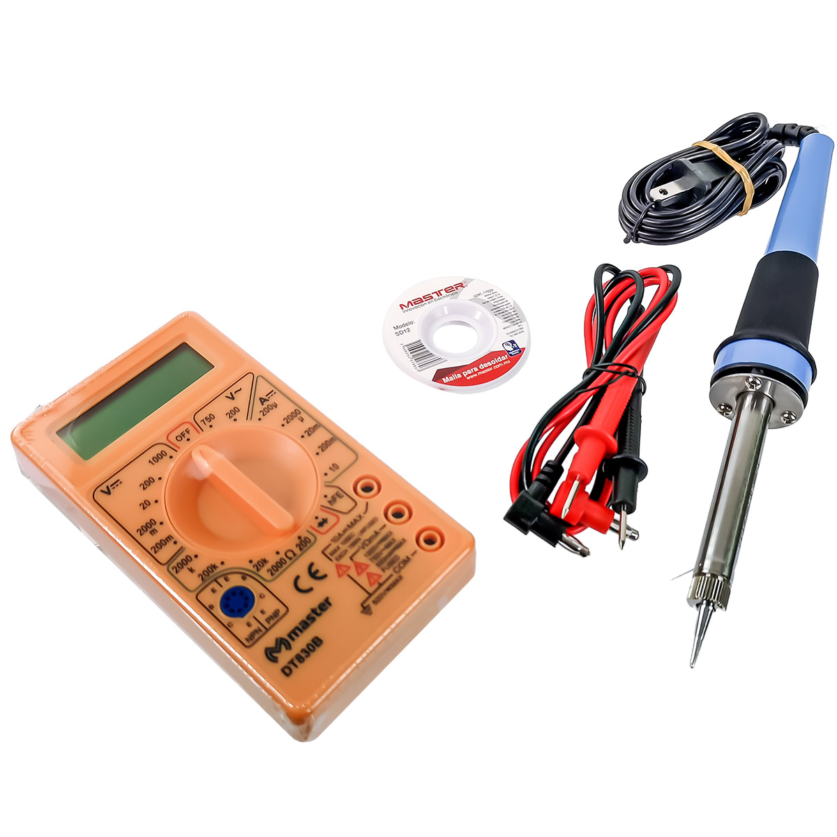 Kit De Soldadura Para El Hogar De Cautín Y Multímetro Digital Home-kit