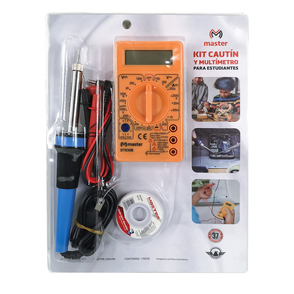 Foto 4 pulgar | Kit De Soldadura Para El Hogar De Cautín Y Multímetro Digital Home-kit