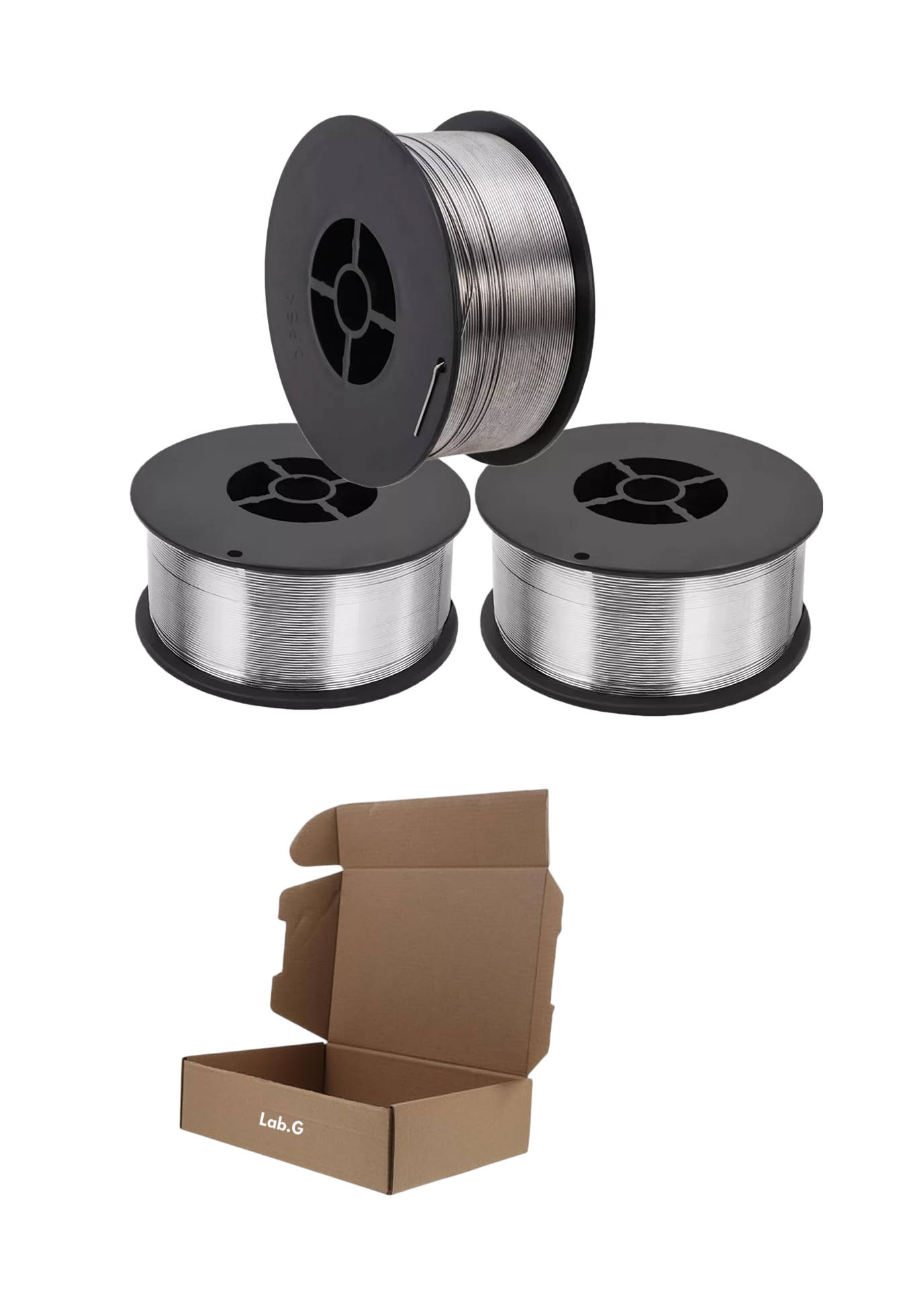 Kit 3 Rollos Microalambre Soldar 1 Kg 1.00mm Fluxcore Sin Gas Plata