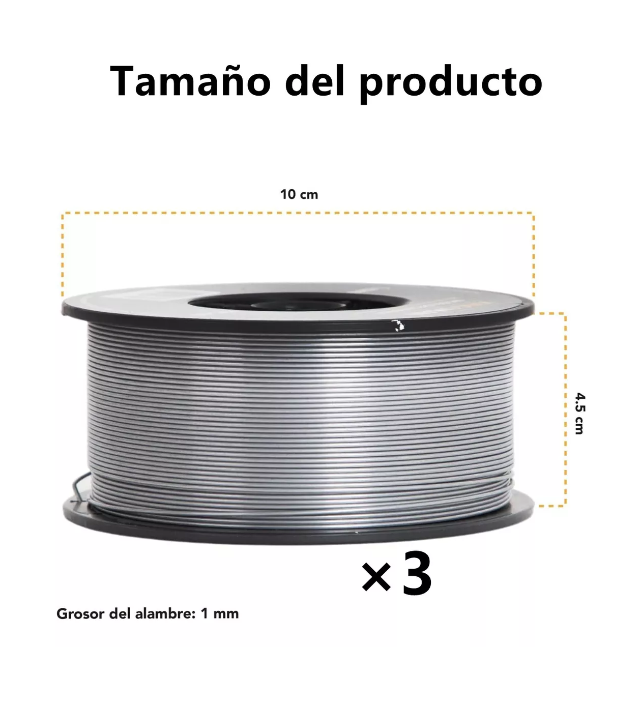 Foto 5 pulgar | Kit 3 Rollos Microalambre Soldar 1 Kg 1.00mm Fluxcore Sin Gas Plata